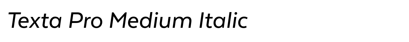 Texta Pro Medium Italic